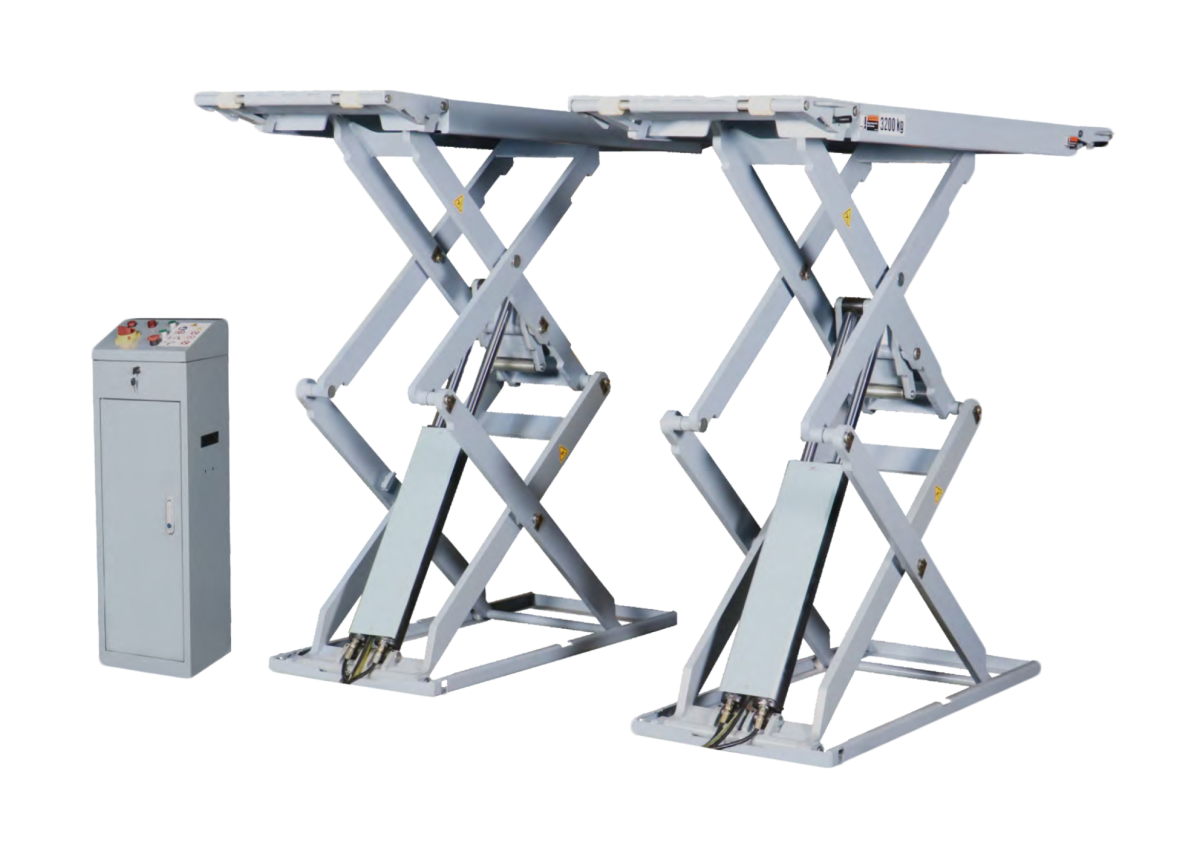 Hydraulic Scissors Lift On Ground - Manual